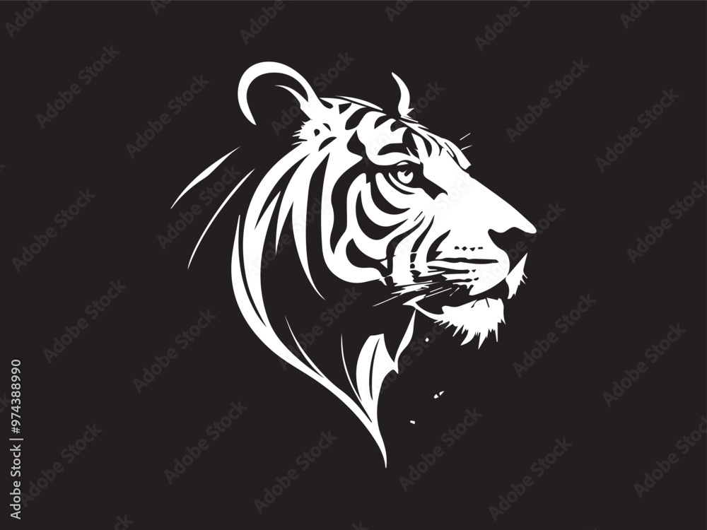 Black animals logo icon on white background Black animals logo icon on white background