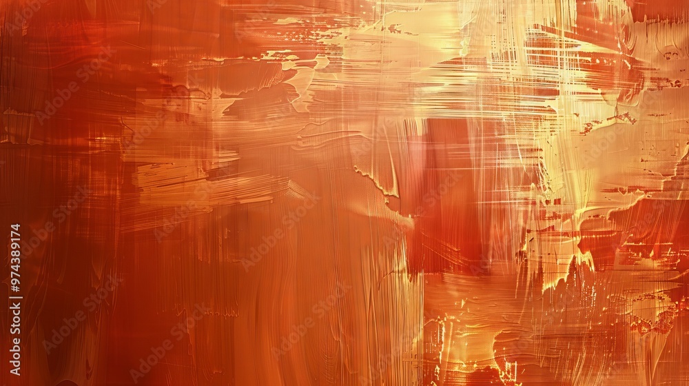 Obraz premium Vibrant Abstract Artwork Featuring Warm Hues of Red and Gold in a Textured Pattern
