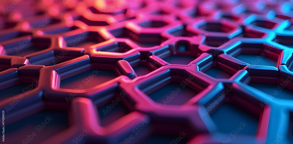 Fototapeta premium abstract background with hexagons