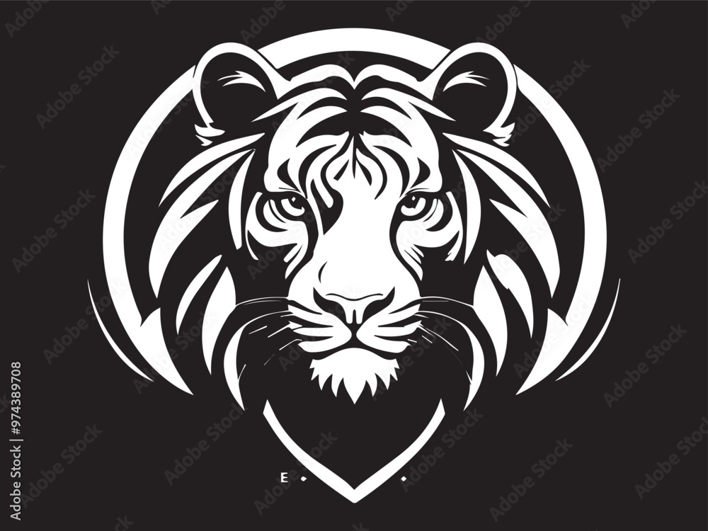 Black animals logo icon on white background Black animals logo icon on white background