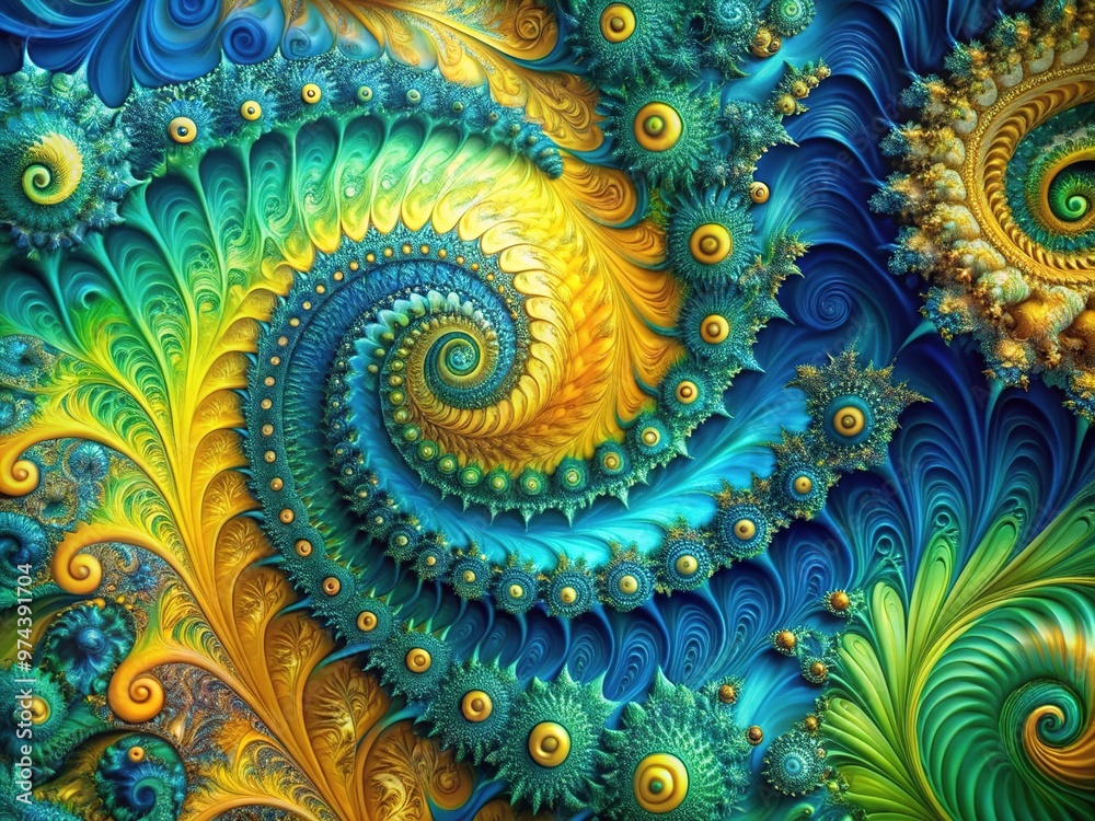 Vibrant abstract swirls of colorful shapes and patterns in shades of blue, green, and yellow create a mesmerizing and dynamic digital wallpaper design background. Vibrant abstract swirls of colorful shapes and patterns in shades of blue, green, and yellow create a mesmerizing and dynamic digital wallpaper design background.