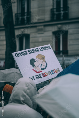 Fototapeta Naklejka Na Ścianę i Meble -  Feminist protest paris, france