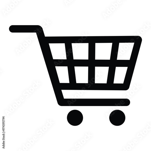 Shopping cart icon. Shopping cart trolley icon vector. Black shopping cart vector isolated on white background. Shopping cart icon in flat style. vector illustration. eps 10