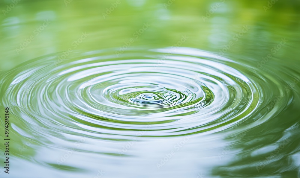 Ripples Expanding in Tranquil Water at a Serene Location on a Calm Day Ripples Expanding in Tranquil Water at a Serene Location on a Calm Day