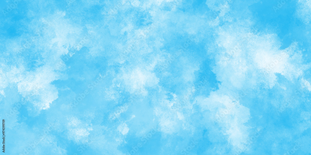 Soft and cloudy blue sky Watercolor background texture, cloudy and soft sky blue blurred and grainy Blue powder explosion, The sky blue texture clouds, blue watercolor paper texture background. Soft and cloudy blue sky Watercolor background texture, cloudy and soft sky blue blurred and grainy Blue powder explosion, The sky blue texture clouds, blue watercolor paper texture background.