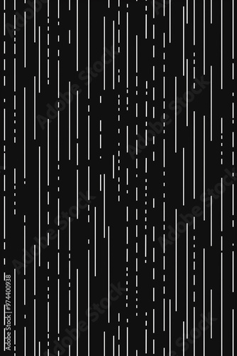  Elegant thin vertical dashes pattern design in black and white photo