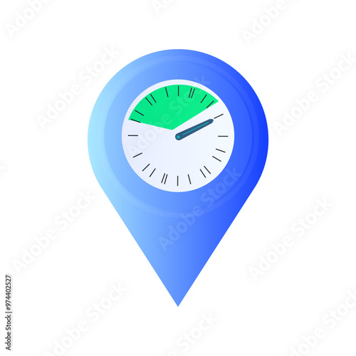 On time delivery service concept. Timer and fast delivery inscription. Express delivery with stopwatch icon for apps and website. Fast deliver. Express delivery logo. Vector illustration. GPS timer.