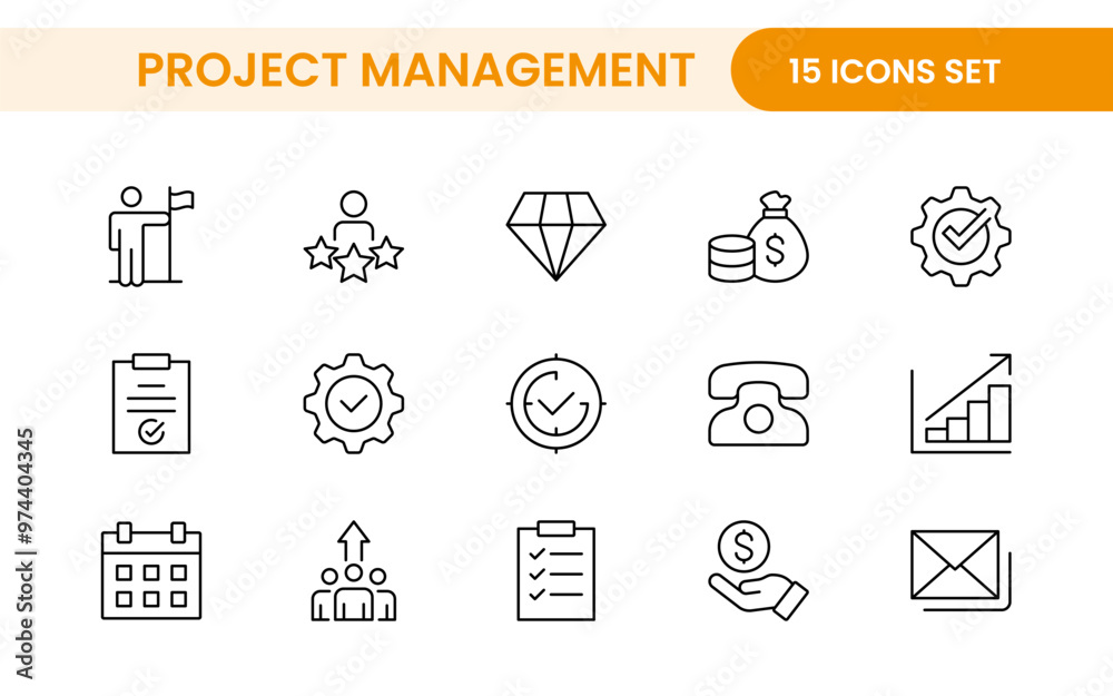 Project Management web icons in line style. Outline icon collection related to Schedule, human resource, management, development, planning, and more. Project Management web icons in line style. Outline icon collection related to Schedule, human resource, management, development, planning, and more.