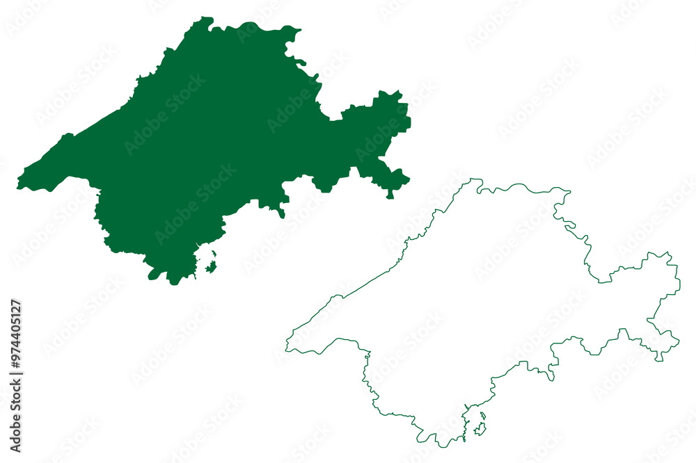 Jabalpur district (Madhya Pradesh State, Jabalpur division, Republic of India) map vector illustration, scribble sketch map Jabalpur district (Madhya Pradesh State, Jabalpur division, Republic of India) map vector illustration, scribble sketch map