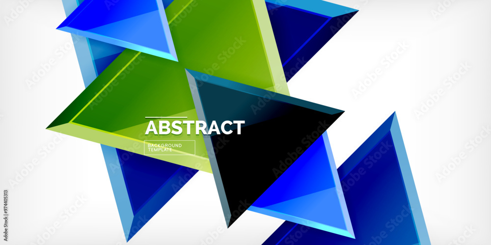 Triangle glass shapes geometric abstract background. Vector Illustration For Wallpaper, Banner, Background, Card, Book Illustration, landing page
