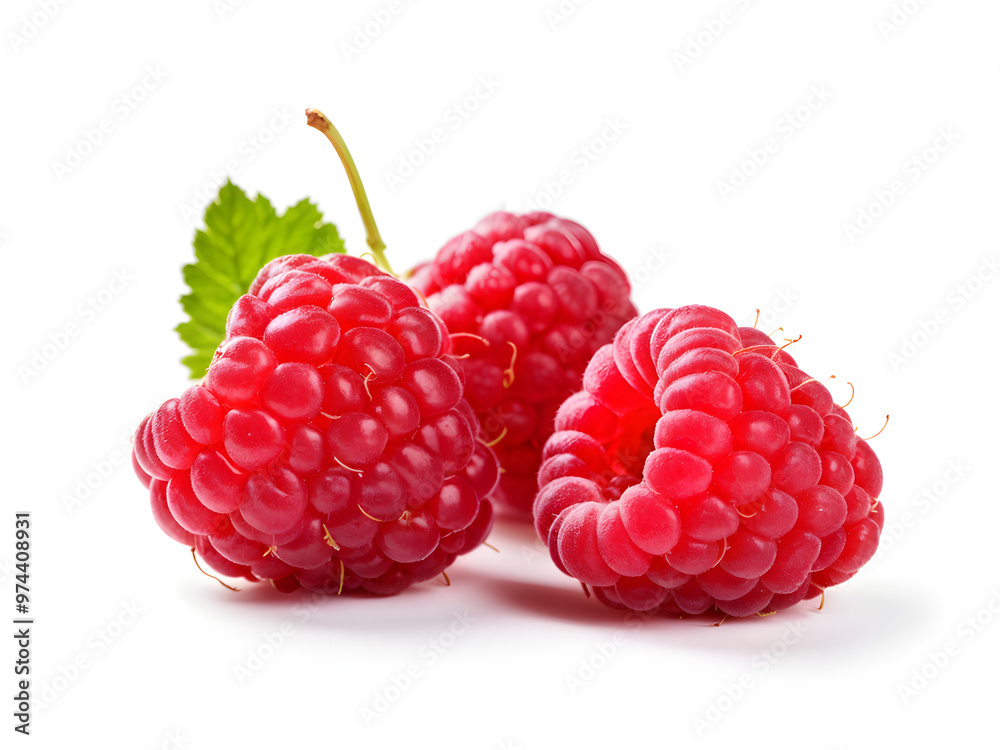 Raspberry fruit with stem isolated on white
Raspberry fruit with stem isolated on white