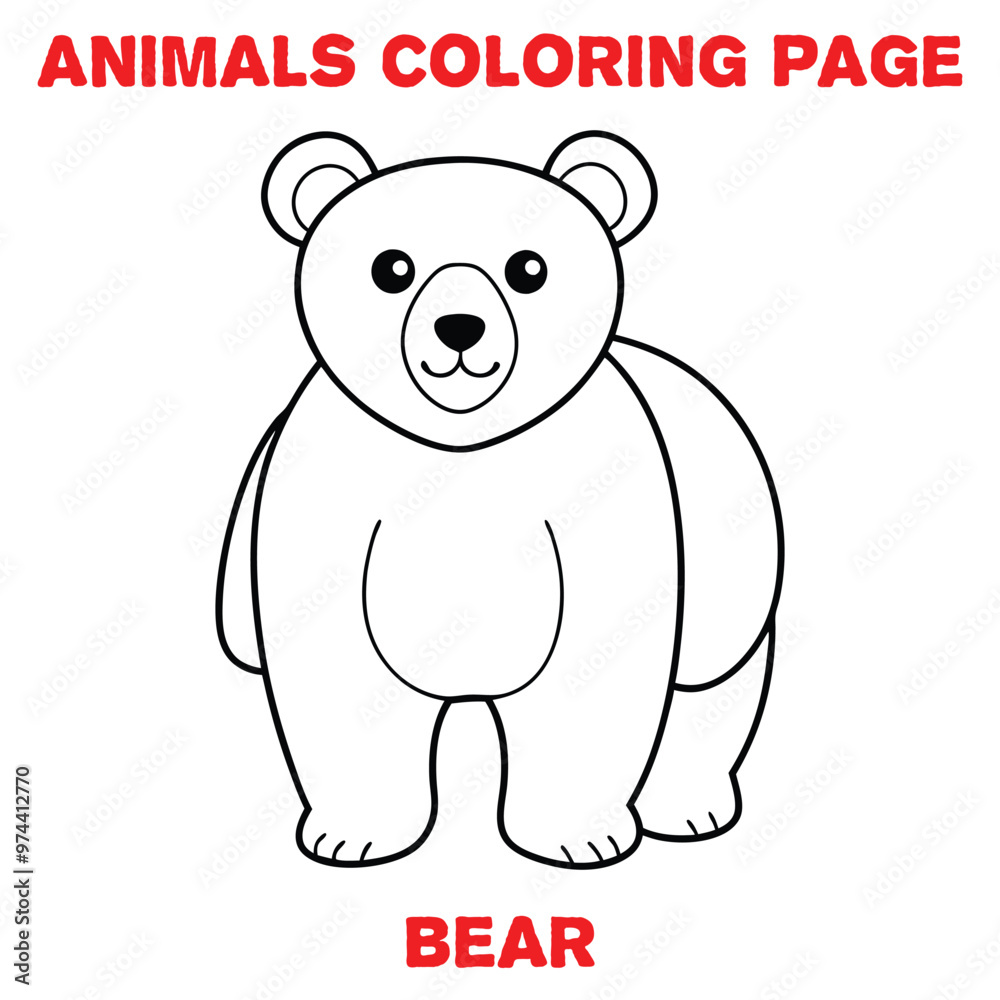 Obraz premium animals coloring book for kisa