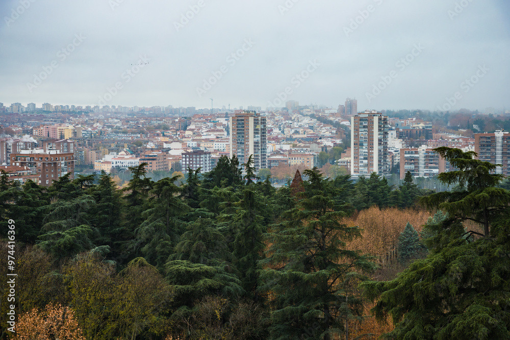 Fototapeta premium Madrid, Spain - aerial view of the city