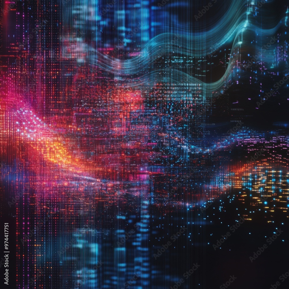 Digital background for tech AI data audio graphic Digital background for tech AI data audio graphic
