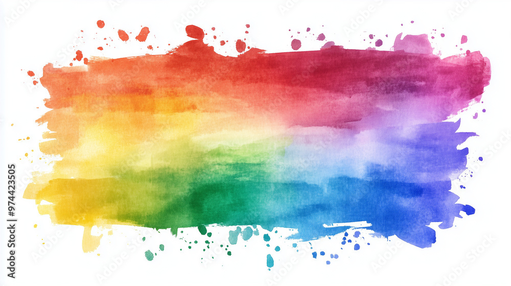 Obraz premium Rainbow Watercolor Splash