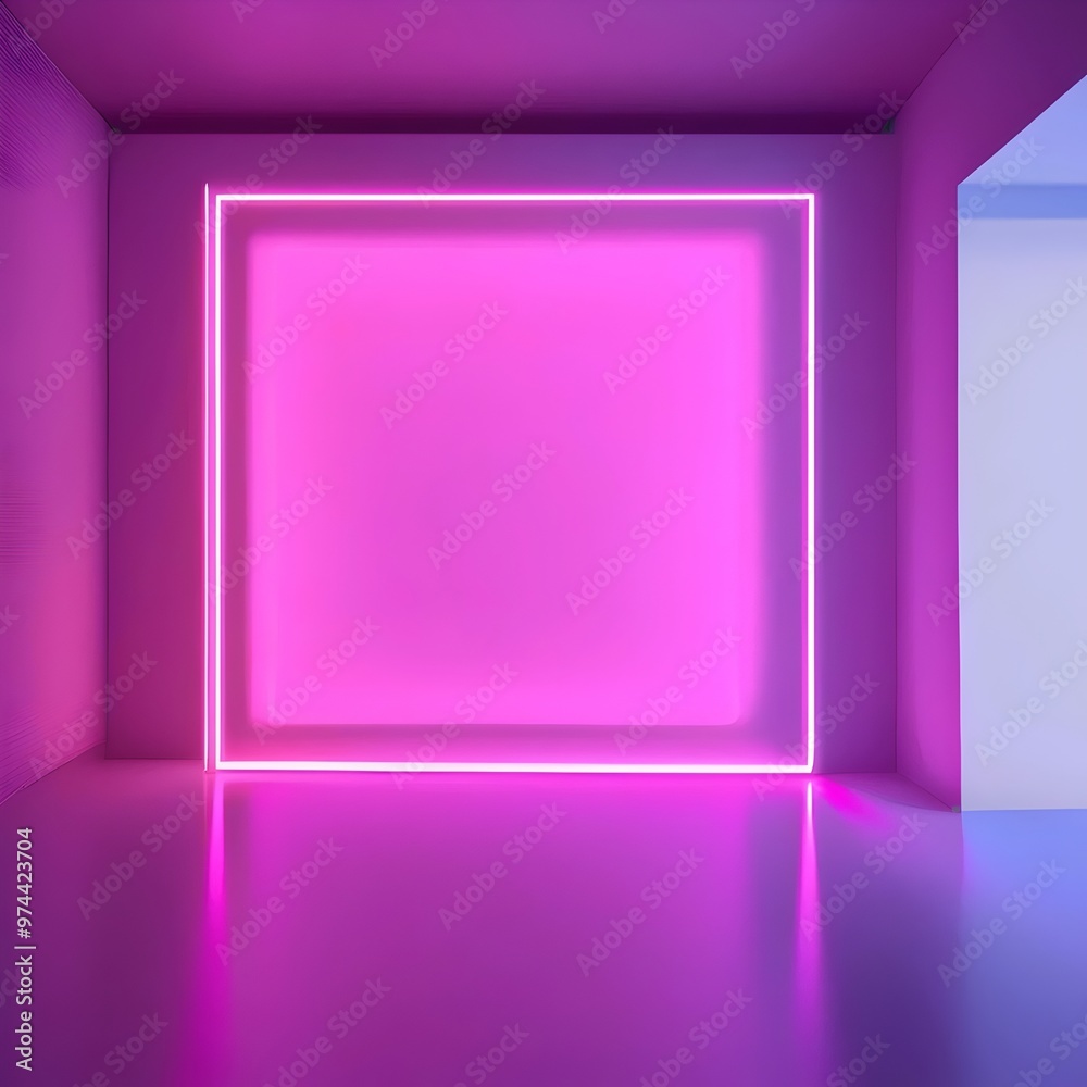 Abstract Geometric Neon Rectangle Abstract Geometric Neon Rectangle