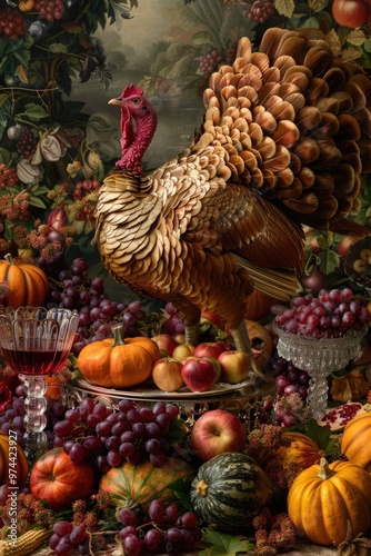 Thanksgiving Still Life with Turkey
