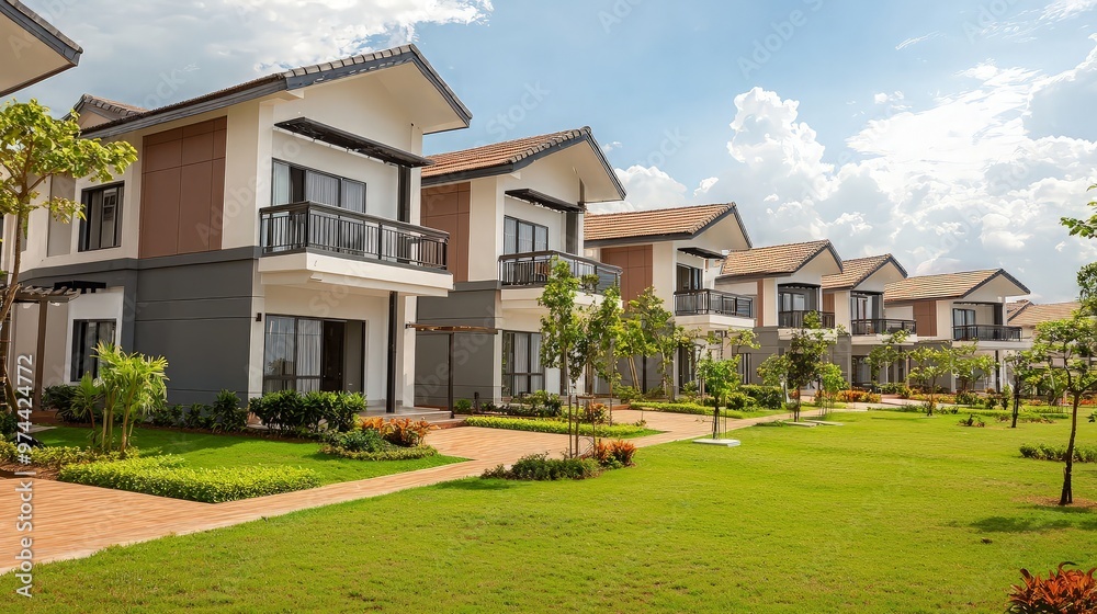 Luxury Villas in a Suburb Neighborhood Luxury Villas in a Suburb Neighborhood