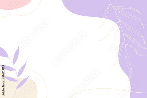 Pastel Flat Organic Shape Abstract Background for Web Design, Presentations, Minimal Design, and Social Media Posts Vector Illustration