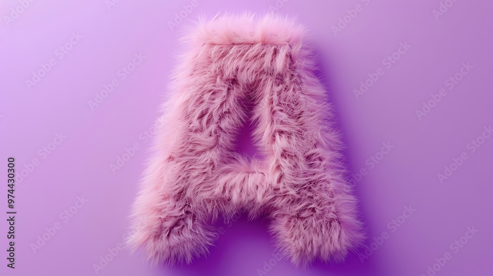 fur letter A on pink and purple background fur letter A on pink and purple background