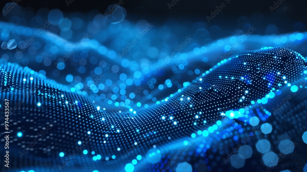 Digital blue dots background Digital blue dots background