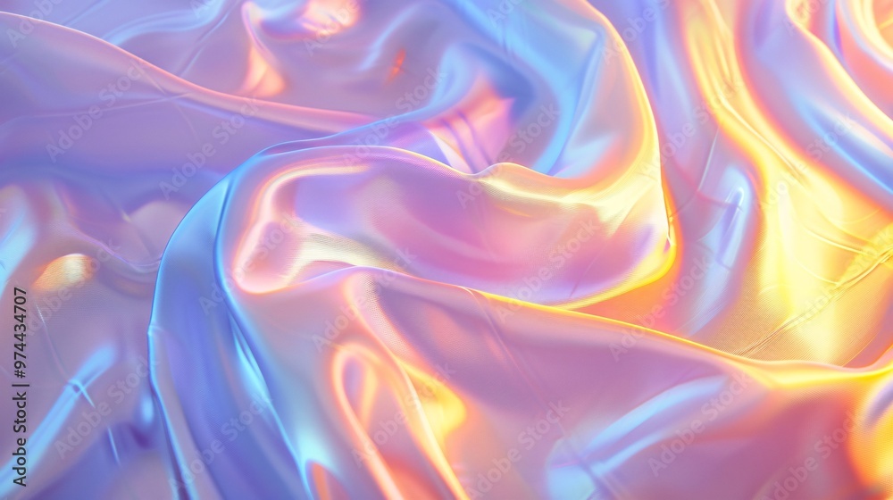 Holographic silk background abstract iridescent gradient