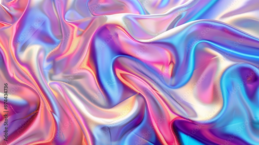 Holographic silk background abstract iridescent gradient