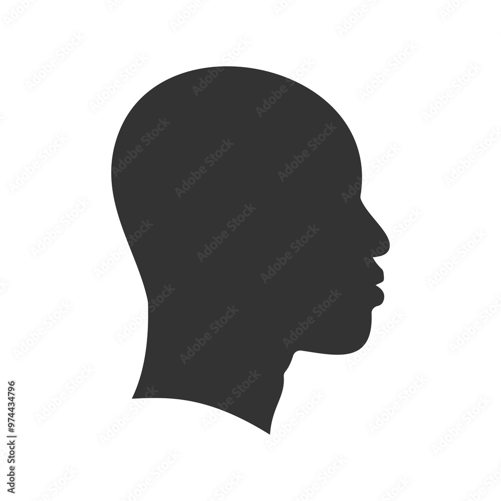 simple man face side view silhouette vector illustration perfect for avatar isolated on white background
simple man face side view silhouette vector illustration perfect for avatar isolated on white background