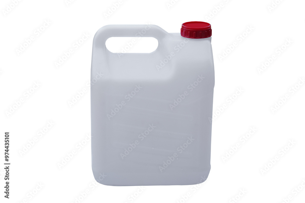 Plastic canister , gallon isolated on white background. Concept, container for contain water, liquid chemicals in daily life. Plastic packaging industry. Plastic canister , gallon isolated on white background. Concept, container for contain water, liquid chemicals in daily life. Plastic packaging industry.