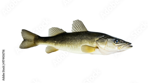 Walleye fresh water fish  png isolated on transparent background photo