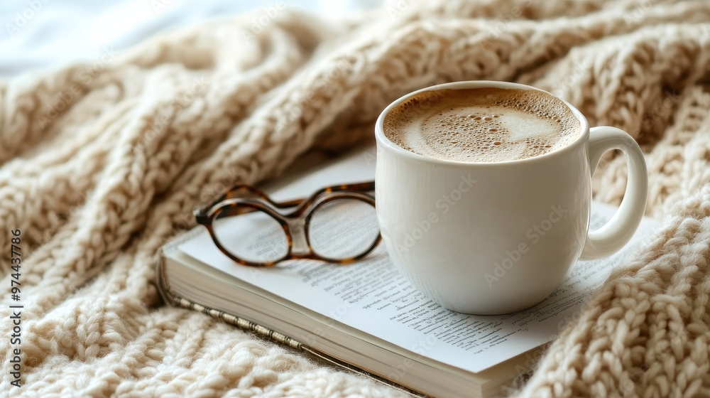 Cozy Autumn Afternoon: A Warm Cup of Coffee and a Good Book Cozy Autumn Afternoon: A Warm Cup of Coffee and a Good Book