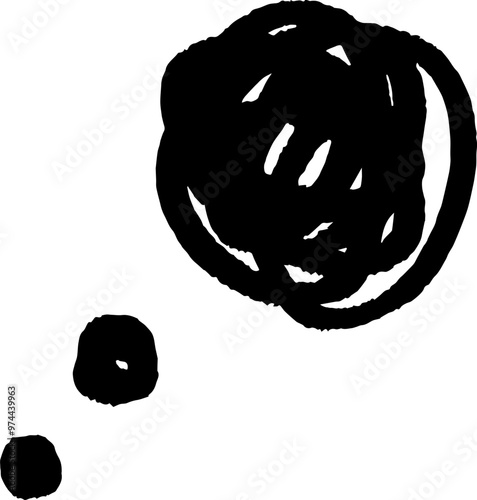 Hand drawn worry doodle lines