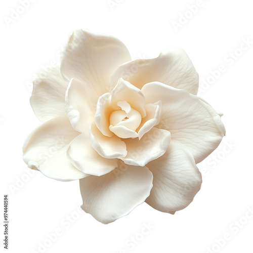 White flower on white background