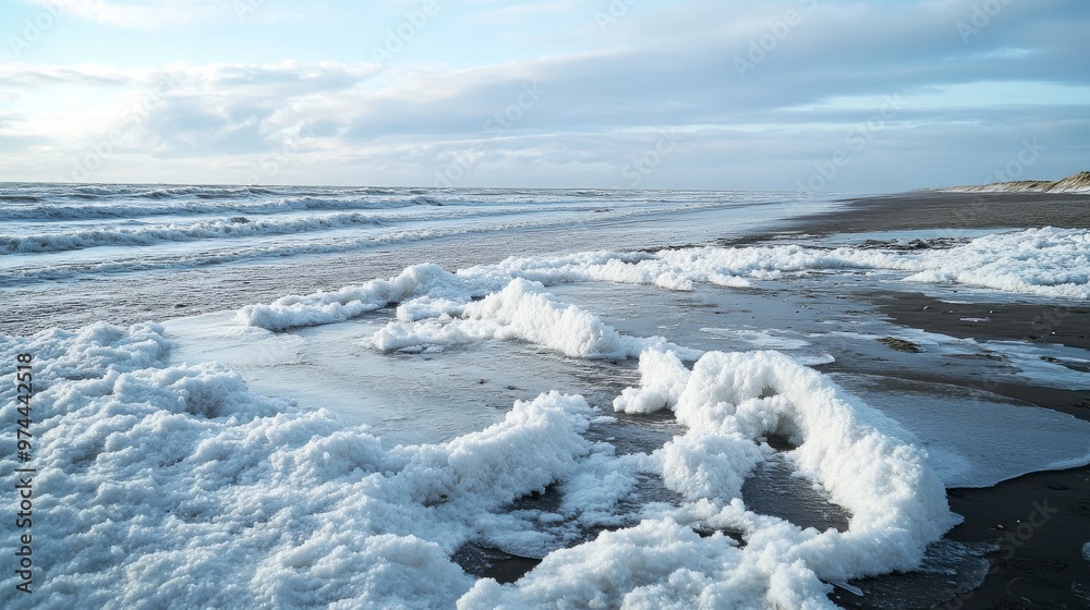 Arctic etchings on the seaside