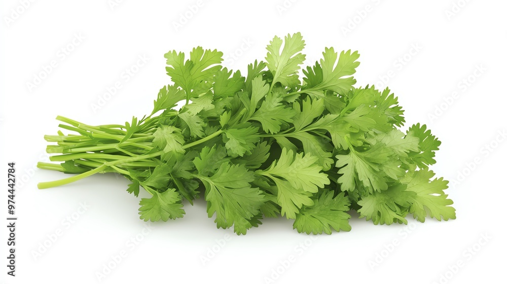Fresh green cilantro herb with vibrant leaves, perfect for culinary use and garnishing dishes. Fresh green cilantro herb with vibrant leaves, perfect for culinary use and garnishing dishes.