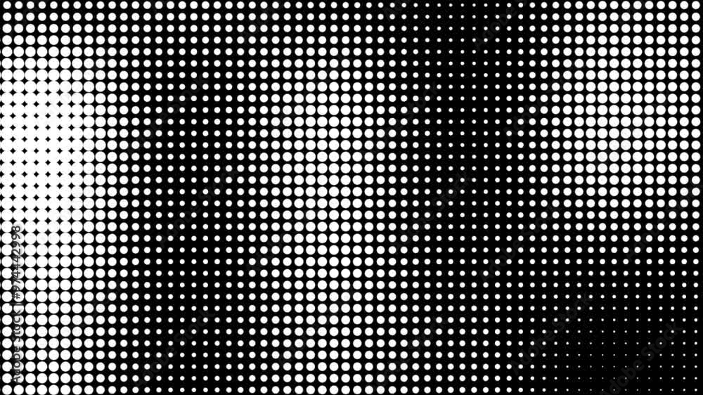4k Abstract dynamic with white dots round on netoworking connect transparent background (alpha channel). Motion modern animation. Trendy wavy banner , Texture halftone Dotted animated gradient