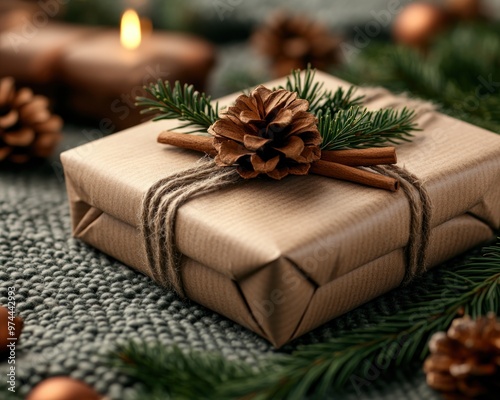 Eco-Friendly Holiday Gift Wrapping Ideas Sustainable Stylish Presents Wrapped in Natural Materials for a Cozy Christmas or Winter Celebration