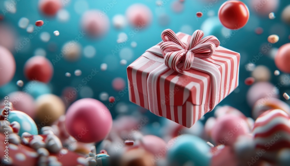 Festive Abstract Holiday Background with Floating Gifts and Custom Patterns, Perfect for Christmas and New Year's Greetings, Holiday Marketing, or Festive Social Media Posts Festive Abstract Holiday Background with Floating Gifts and Custom Patterns, Perfect for Christmas and New Year's Greetings, Holiday Marketing, or Festive Social Media Posts