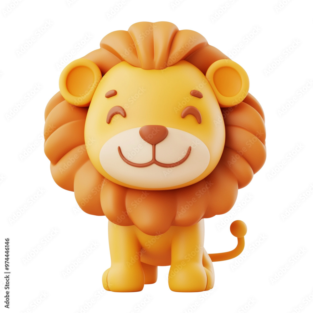 Cute 3d leo zodiac sign in vibrant colors with playful style Cute 3d leo zodiac sign in vibrant colors with playful style