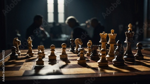 Obraz na płótnie A closeup of a chessboard w salonie