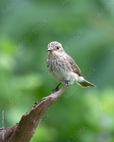 spotted flycatcher or Muscicapa striata a passage migrant Manori, Mumbai, India