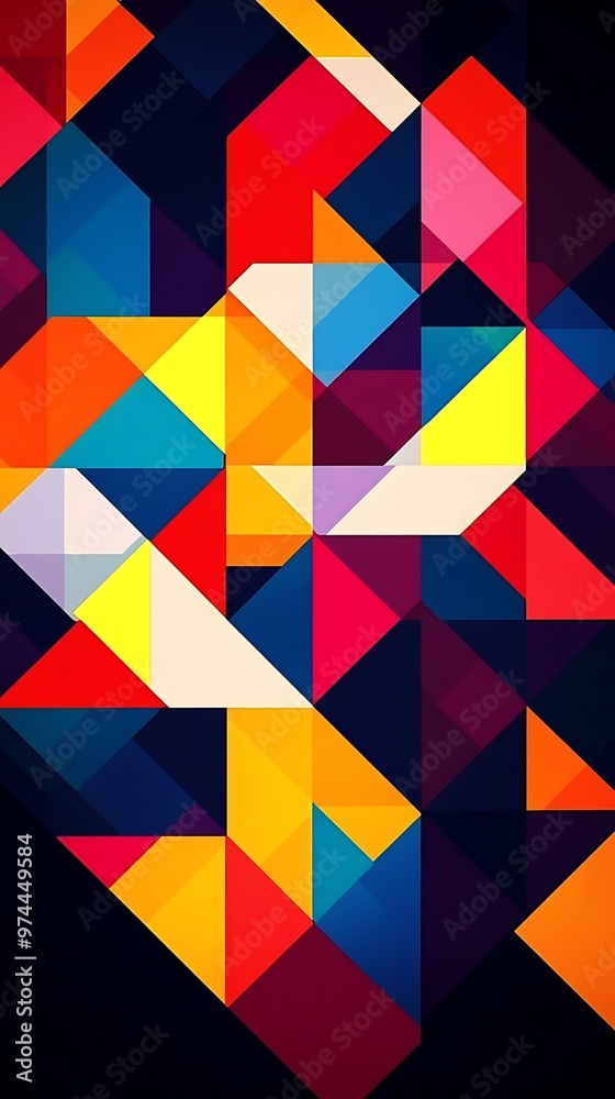 Abstract Geometric Pattern with Vibrant Colors.