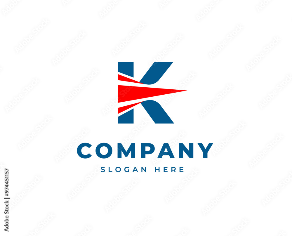 Modern Letter K Logo with Dynamic Swoosh for Branding and Corporate Identity Design Vector Illustration Modern Letter K Logo with Dynamic Swoosh for Branding and Corporate Identity Design Vector Illustration