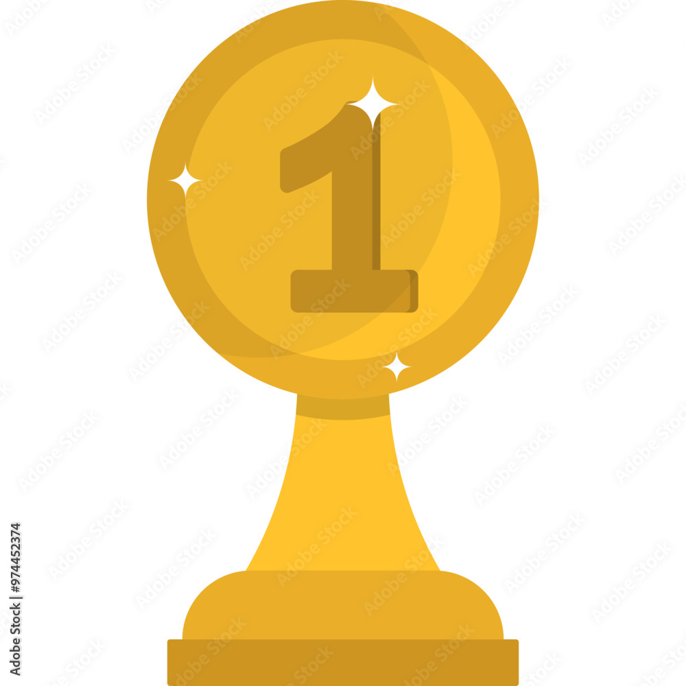 Gold Cup Award, Championship Vector Icon Gold Cup Award, Championship Vector Icon