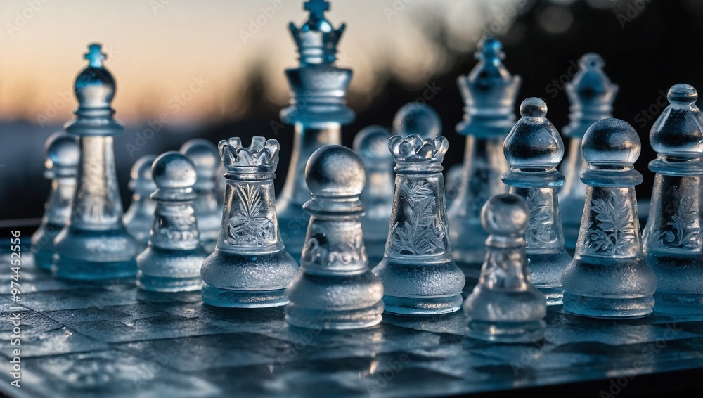 glass chess board