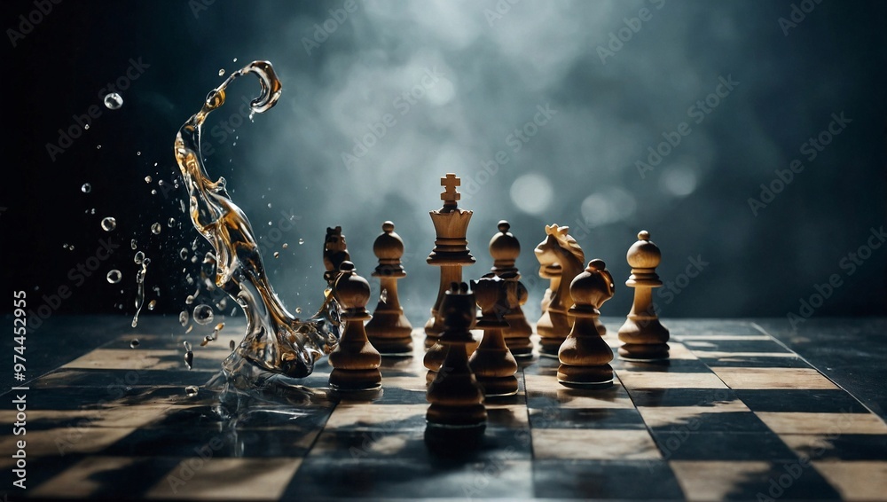 A surreal chess scene