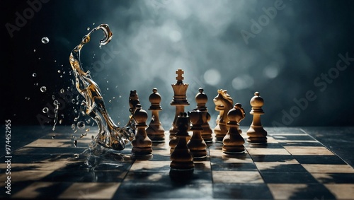 Obraz na płótnie A surreal chess scene w salonie