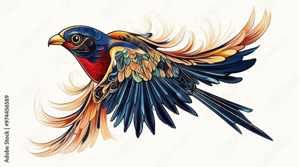 Colorful Bird Illustration. Colorful Bird Illustration.