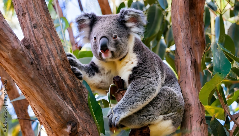 Obraz premium A close up of a Koala Bear in a tree