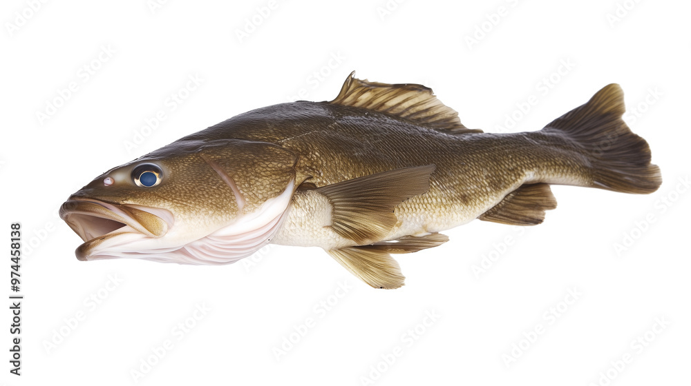 Fototapeta premium Haddock saltwater fish png isolated on transparent background